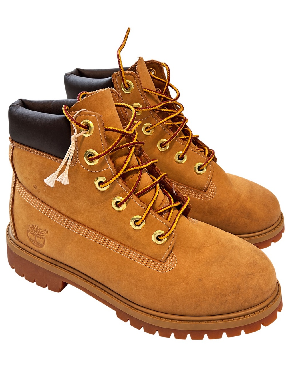 Timberland Junior 6 inc premium waterproof Wheat Nubuck Lace-Up Boots